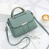 British Small Square Bags Women Hard PU Leather Flap Mini Handbag