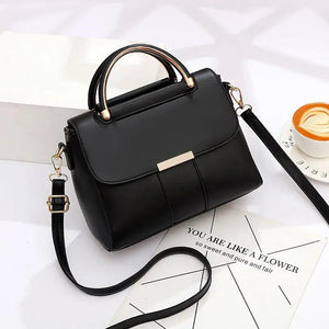 British Small Square Bags Women Hard PU Leather Flap Mini Handbag