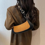 High Flock Armpit Bags Clutch Stitching Underarm Bags Shoulder Bags