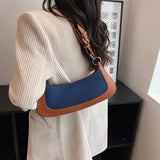High Flock Armpit Bags Clutch Stitching Underarm Bags Shoulder Bags