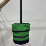 Striped Canvas Purses Ins Shoulder All-match Tote Bags for Women