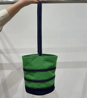 Striped Canvas Purses Ins Shoulder All-match Tote Bags for Women