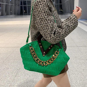 Thick Chain Cloud Bags Crossbody Handbag Shoulder Big Totes