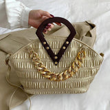 Thick Chain Cloud Bags Crossbody Handbag Shoulder Big Totes