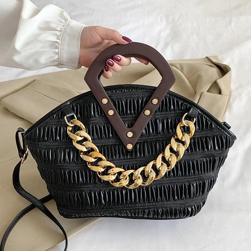 Thick Chain Cloud Bags Crossbody Handbag Shoulder Big Totes