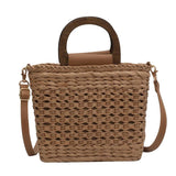 Straw Beach Handbag Summer Vacation Crossbody Bag