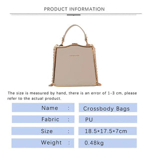 PU Crossbody Bags for Woman Leather Square Female Shoulder Bag Ladies Handbag