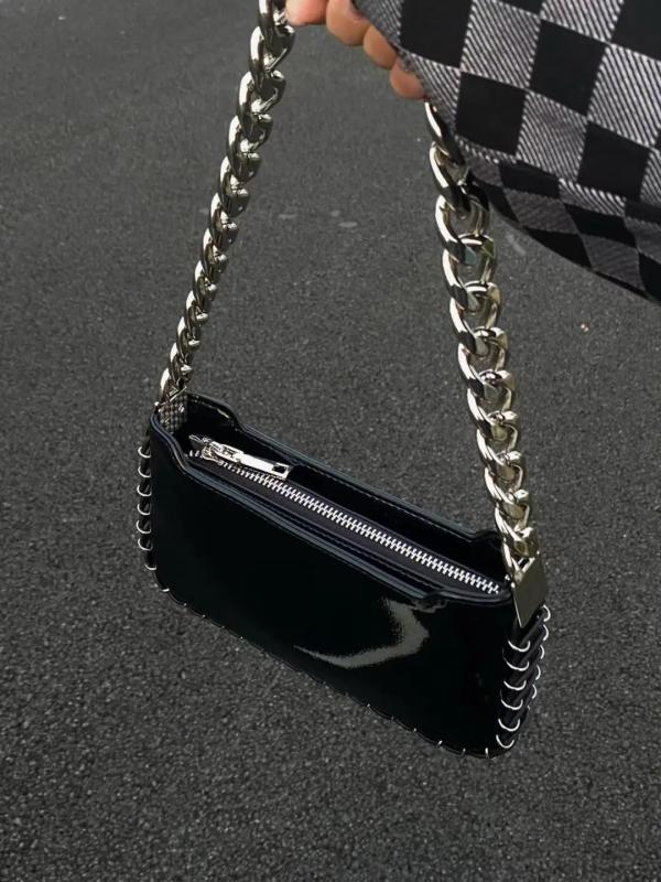 High Sense Chain Purses and Handbags Girl Small Square Tote Bags for Women