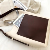 2PCS/SET Women's Shoulder Bags Soft Leather Messenger Crossbody Bag