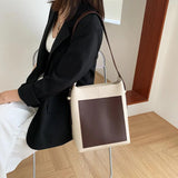 2PCS/SET Women's Shoulder Bags Soft Leather Messenger Crossbody Bag