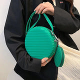 Green Purple Shoulder Bags PU Leather Crossbody Handbag Evening Clutch