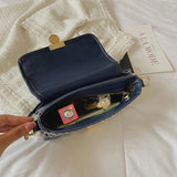 Retro Woolen Cloth Shoulder Bag for Women All-match Handbag Square Armpit Bag