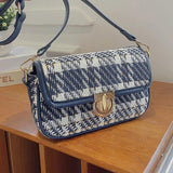 Retro Woolen Cloth Shoulder Bag for Women All-match Handbag Square Armpit Bag