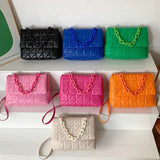 INS Women's Evening Clutch Chain Messenger Bags Thick Chain Shoulder Bags