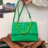 INS Women's Evening Clutch Chain Messenger Bags Thick Chain Shoulder Bags