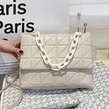 INS Women's Evening Clutch Chain Messenger Bags Thick Chain Shoulder Bags