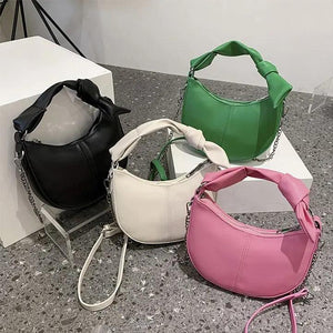 Retro High-end Saddle Bag Casual All-match Bow Hand-held Messenger Womens