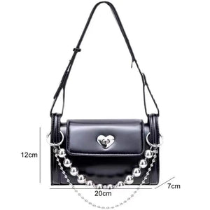 High-end Love Chain Cylinder Shoulder Bag for Women
