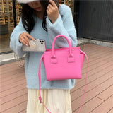 Solid Cowhide Handbags Small Totes Green Messenger Bags