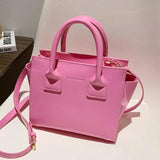 Solid Cowhide Handbags Small Totes Green Messenger Bags