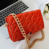 Women Flap Crossbody Bag Orange Handbag Totes Party Clutch