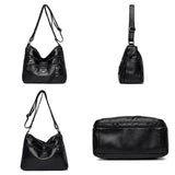 Soft Leather Handbag Purse Women Bag Multi-pocket Crossbody Shoulder Bag