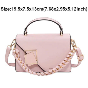 Women Shoulder Bags Hasp Crossbody Bags Solid Black/White/Pink/Red Bolsa