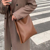 Summer Women's Shoulder Bag Large Capacity Soft PU Leather Rectangular Tote Bag