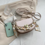 Small Chain Flap Shoulder Bags for Women Tote Crossbody Bag Scarves Ladies Tote