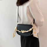 Small Chain Flap Shoulder Bags for Women Tote Crossbody Bag Scarves Ladies Tote