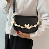 Small Chain Flap Shoulder Bags for Women Tote Crossbody Bag Scarves Ladies Tote