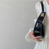 Women Handbags PU Leather Underarm Shoulder Bag Girl's Zipper Purse