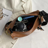 Women Chain Messenger Bags Shoulder Bags Brown Letter Pillow Bags