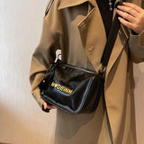 Women Chain Messenger Bags Shoulder Bags Brown Letter Pillow Bags