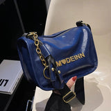 Women Chain Messenger Bags Shoulder Bags Brown Letter Pillow Bags