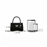 Vintage High-grade Small Square Bag Women Butterfly Chain Messenger Bag