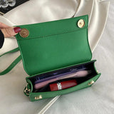 Orange Pu Leather Crossbody Shoulder Bag Clutch Messenger Lady Purse