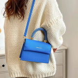 Orange Pu Leather Crossbody Shoulder Bag Clutch Messenger Lady Purse