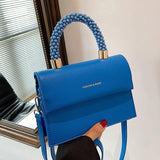 Orange Pu Leather Crossbody Shoulder Bag Clutch Messenger Lady Purse