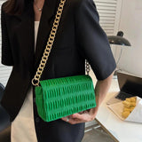 Green Pink Crossbody Bag PU Leather Shoulder Clutches