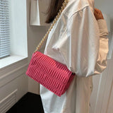 Green Pink Crossbody Bag PU Leather Shoulder Clutches
