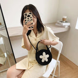 Ins Tide Beach Bag One Shoulder Small Round Handbag Women