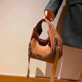 Women Shoulder Bags Chain Lady Handbags High Fabric Bucket Crossbody Bag