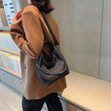 Women Shoulder Bags Chain Lady Handbags High Fabric Bucket Crossbody Bag
