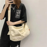 Large Capacity Canvas Shoulder Bags Soft Denim Leisure Travel Bag Women