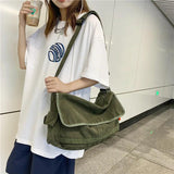 Large Capacity Canvas Shoulder Bags Soft Denim Leisure Travel Bag Women
