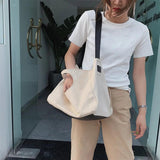 Women's Canvas Shoulder Bag Large Capacity Messenger Handbag