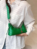 Women's Chain Handbags Pu Leather Shoulder Bags Solid Handbag Totes