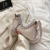 Women's Chain Handbags Pu Leather Shoulder Bags Solid Handbag Totes