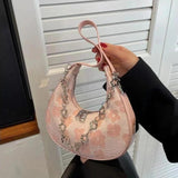 MBTI Womens Floral Handbag Pink Spring and Summer Casual Purse